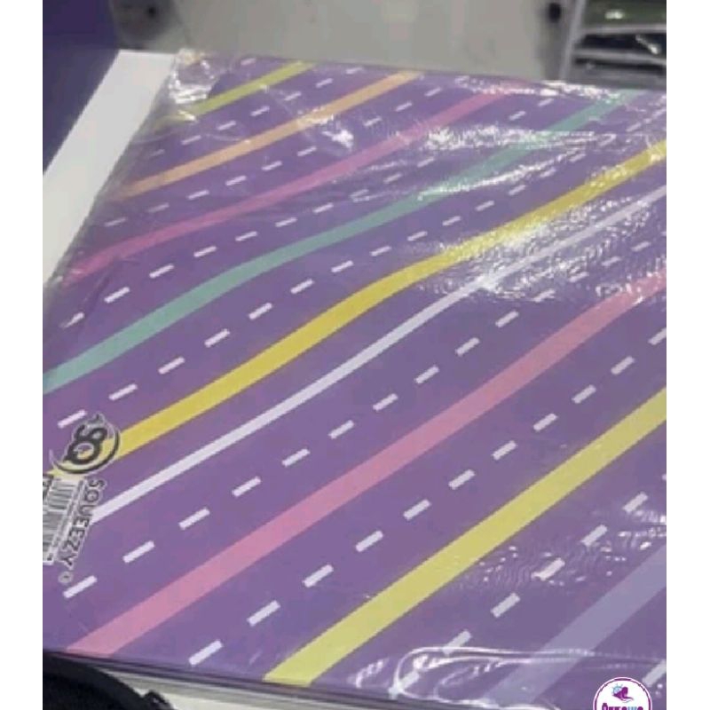 

REMIU_SHOP Kertas Kado SQUEEZY Striped Purple Ungu harga per pcs kertas Kado