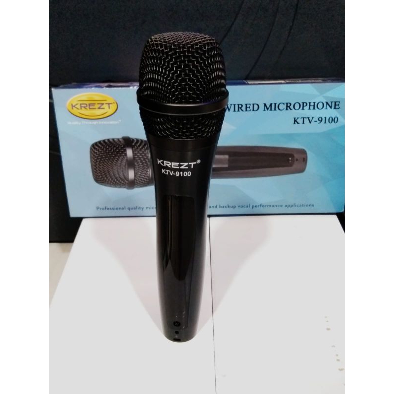 MIC KABEL KREZT KTV-9100 ORIGINAL, MICROPHONE DYNAMIC KREZT KREZT KTV-9100 , MIC KABEL MIC VOCAL