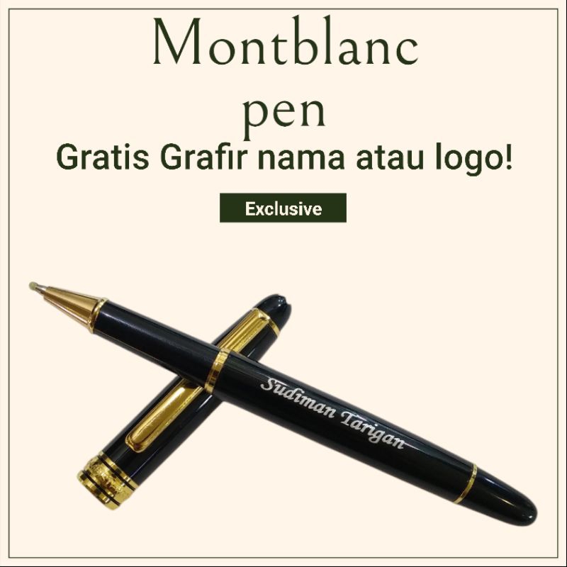 

pulpen rollerball mewah mblanc exclusive gratis grafir nama