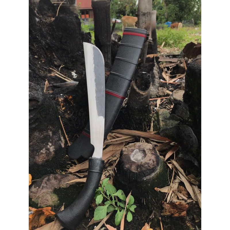 Alat Pisau Kebun Kerja Hutan, Pemotong Bambu dan Kupas kelapa, pisau berkebun gerahang Lampung 35 cm