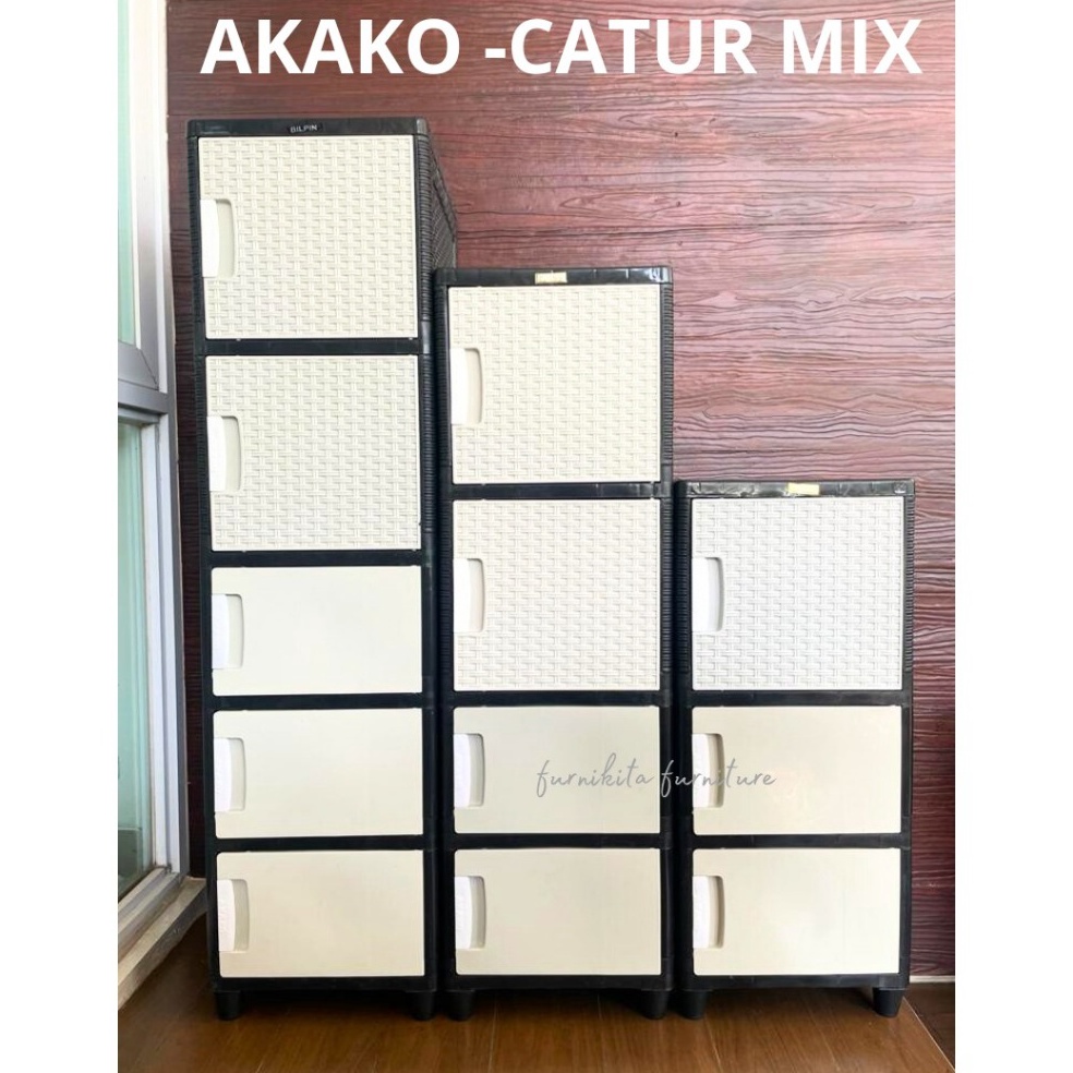 Big Sale LEMARI AKAKO CATUR MIX DAN POLOS LEMARI PLASTIK 1 PINTU SWING