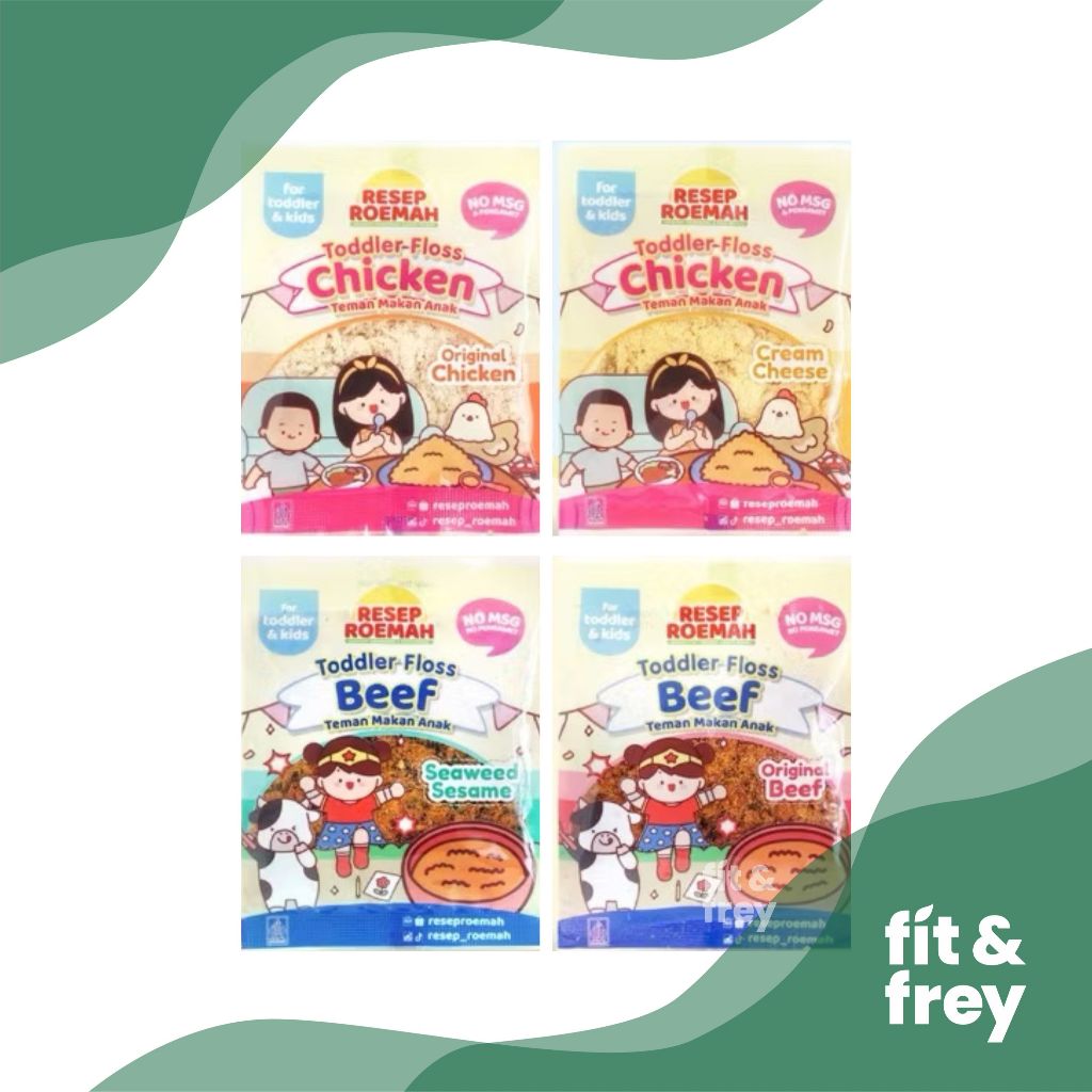 

RESEP ROEMAH Abon Anak 15g - Toddler Floss - Chicken / Beef - Abon Crunchy Ayam / Sapi - Mpasi