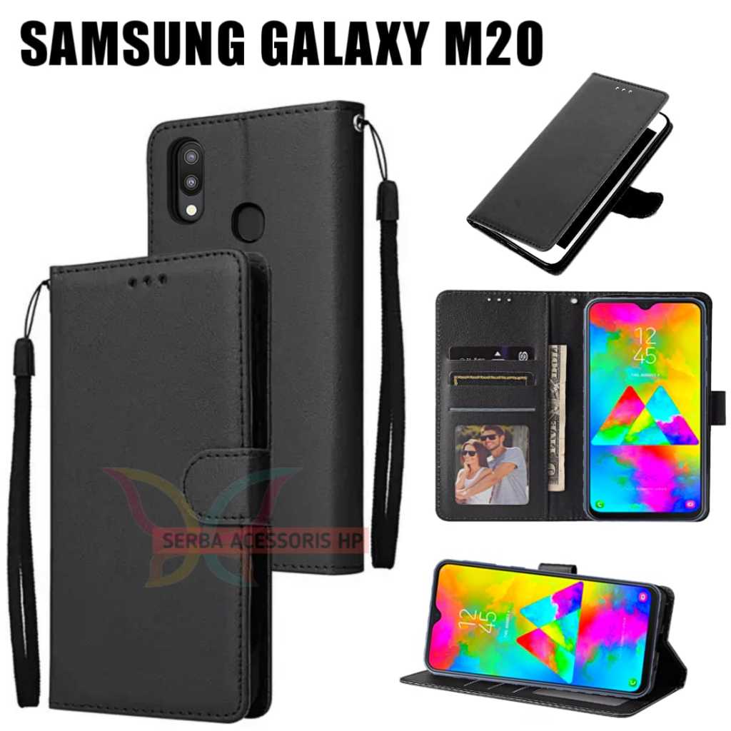 Case dompet SAMSUNG GALAXY M20 flip dompet Kulit mewah sampul slot kartu