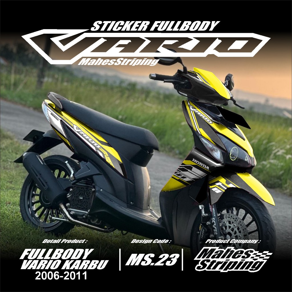 Decal Stiker Fullbody Vario 110 CW Karbu 2006 2007 2008 2009 Desain Minimalis MS 23