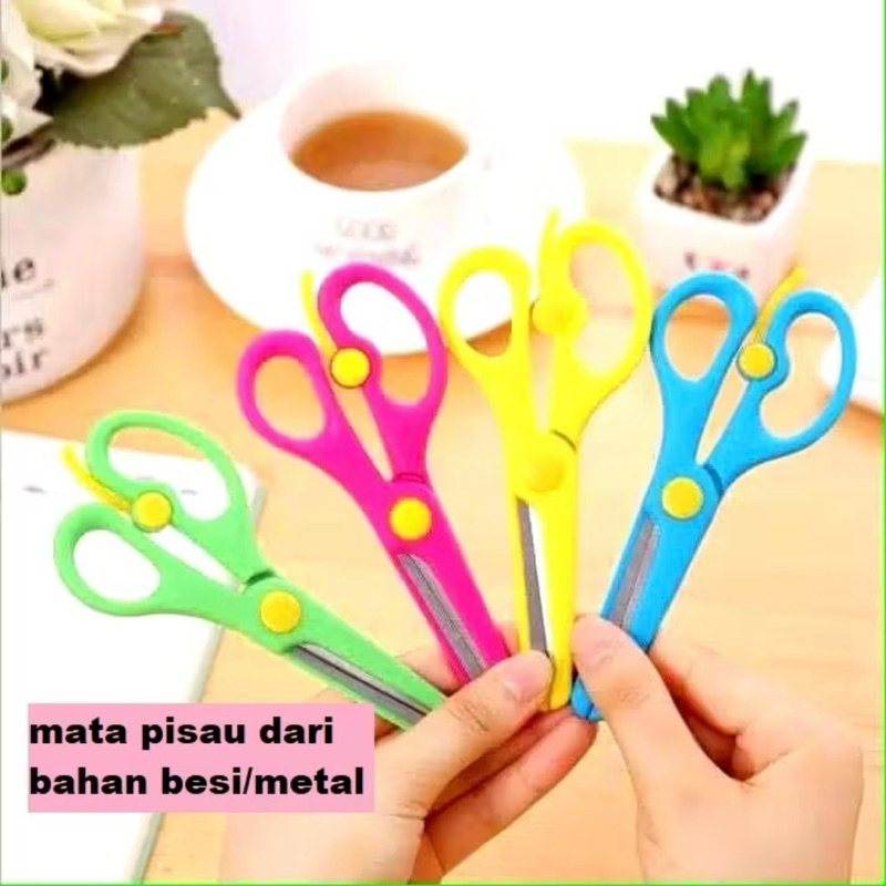 

( KKM ) Gunting Kertas Kecil Gunting Kertas Mini Anak Gunting Anak Safety Aman Untuk Anak