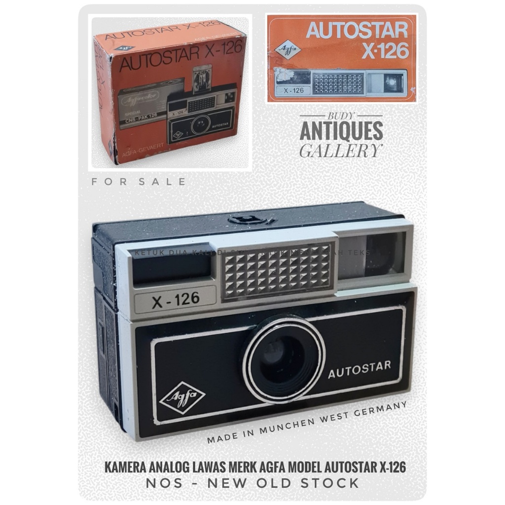 Kamera Analog Agfa Autostar X-126 Buatan Jerman - NOS