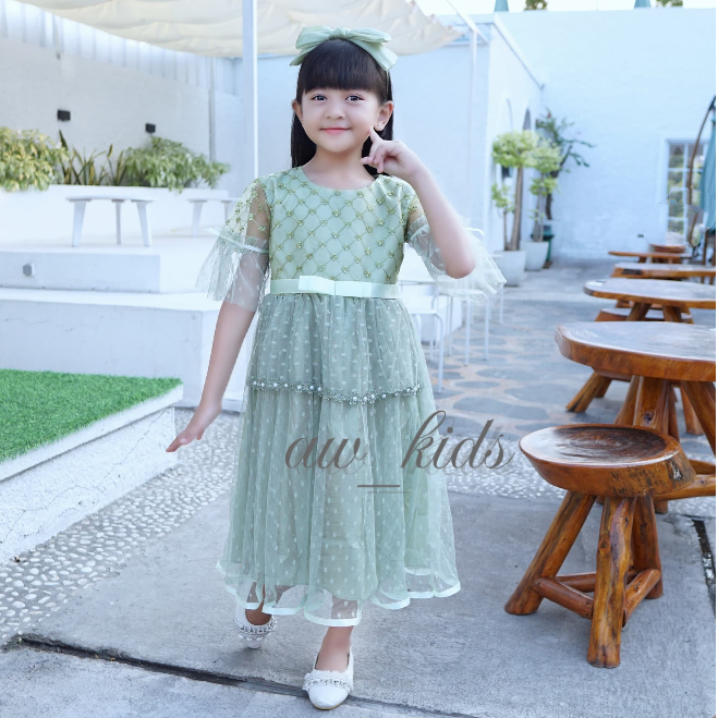 Dress anak, Gaun Pesta anak perempuan Usia 3 Sampai 9 Tahun