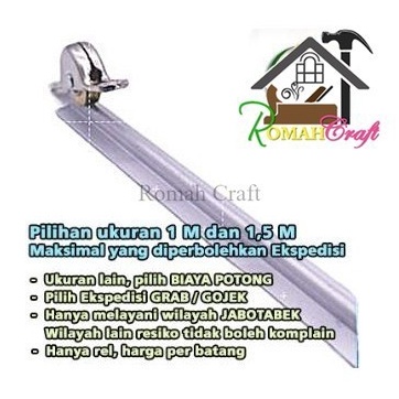Wow Murah Meriah REL RODA SLIDING PINTU  JENDELA 1 meter Sliding door Track DT13B T Alumunium