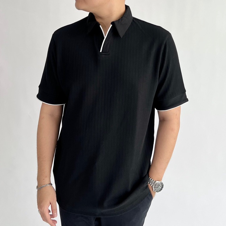 Stok Terbatas KANO Basics Harvey Knit Poloshirt  Kaos Kerah Polo Bahan Rajut Premium