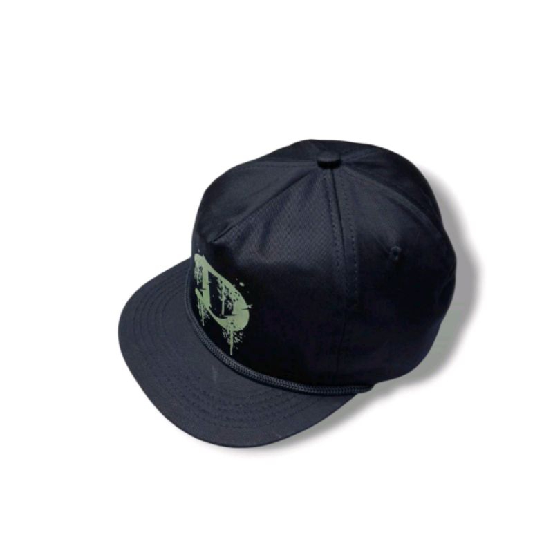 Devrait - Topi Rope Hat - Topi Classic Snapback - Visor pendek Topi Snapback Skena Black