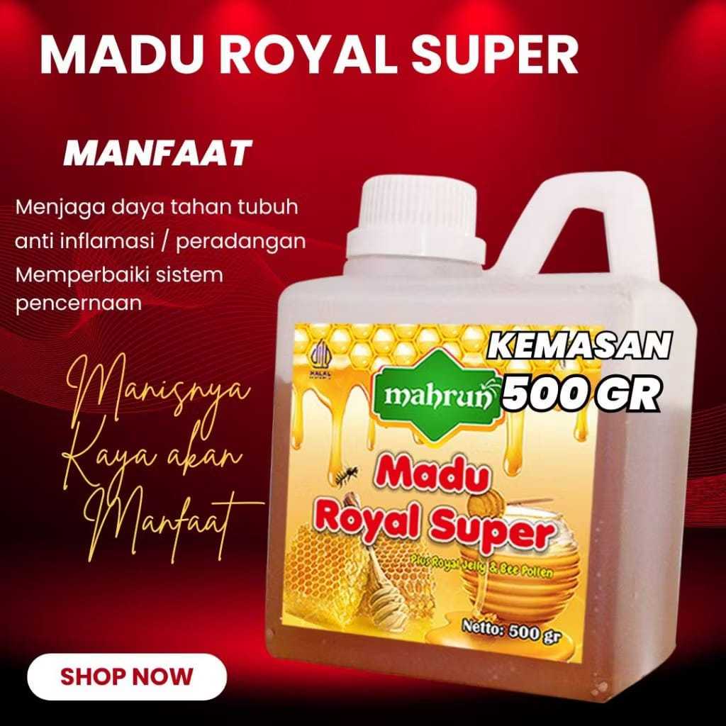 

madu mahrun madu royal super plus royal jelly dan bee pollen 500 gr