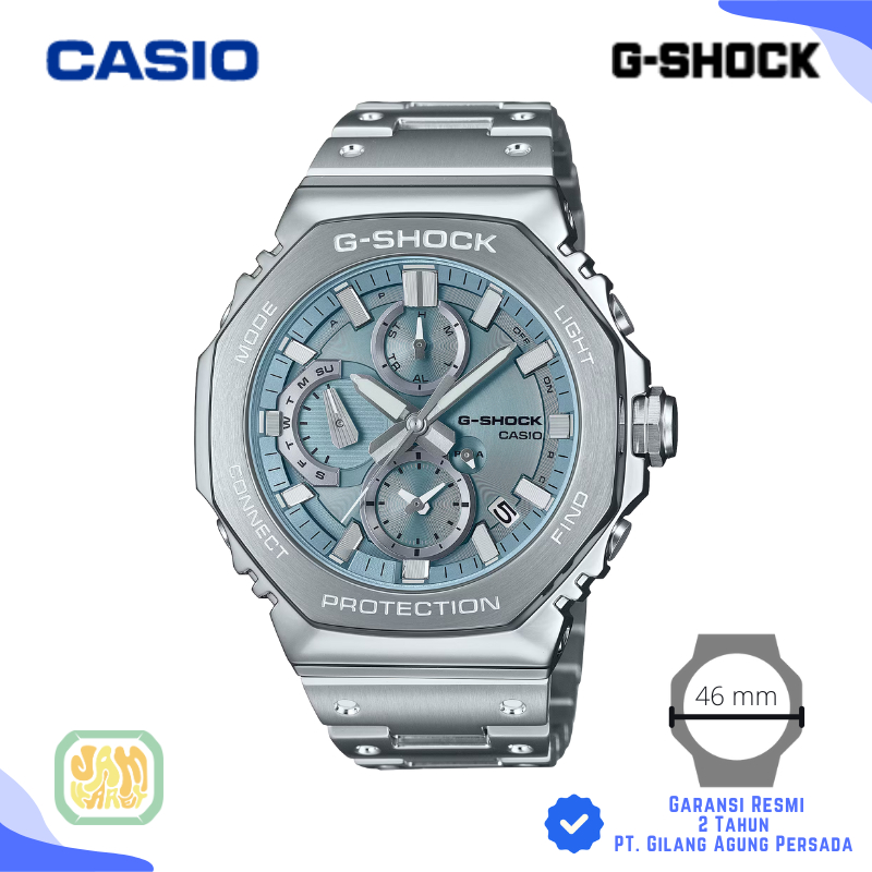 JAM TANGAN PRIA CASIO G-SHOCK GMC-B2100AD-2A ORIGINAL - GSHOCK GMC B2100AD 2ADR SILVER CHRONOGRAPH