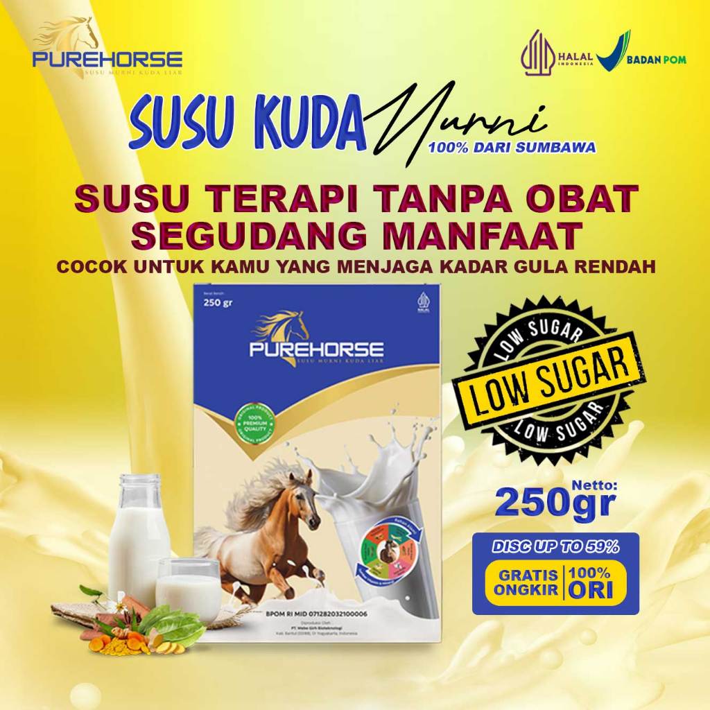

Susu Kuda Murni Purehorse Dari Sumbawa Kemasan 250gr Lebih Banyak Dan Hemat