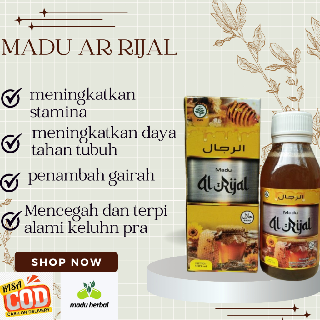 

Madu Ar Rijal Madu Herbal Alami Joos Obat Stamina
