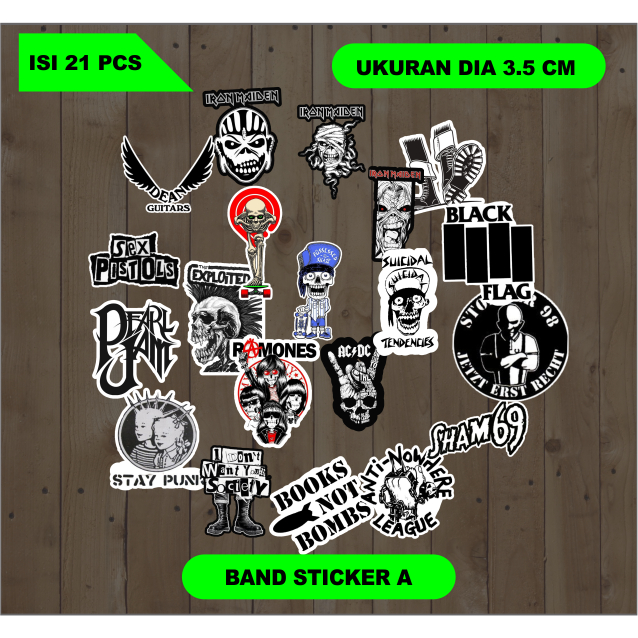 

STICKER STIKER BAND MUSIK 20 PCS ANTI AIR