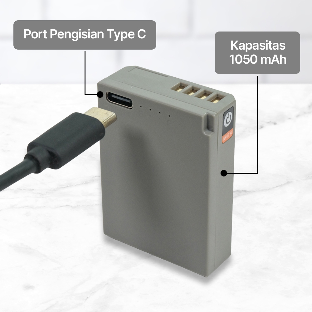 Baterai Kamera With Built-in USB-C Charging Port for Canon LP-E10 1050mAH Compatible Canon EOS 1100D