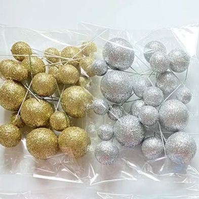 

Topper bola glitar gold/pack