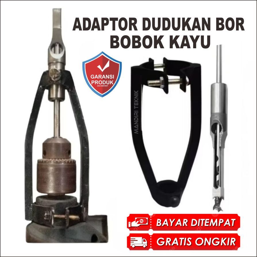 Adaptor Bor Bobok Kayu, Alat Penjepit Mata Bor Pahat Kayau, Adaptor Bor duduk