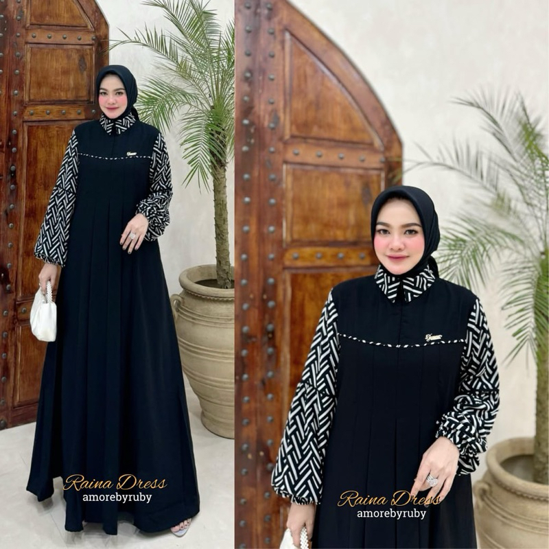 RAINA DRESS AMORE BY RUBY / GAMIS BUSUI / GAMIS POLOS BUSUI /Amore by ruby raina dress - Raina dress