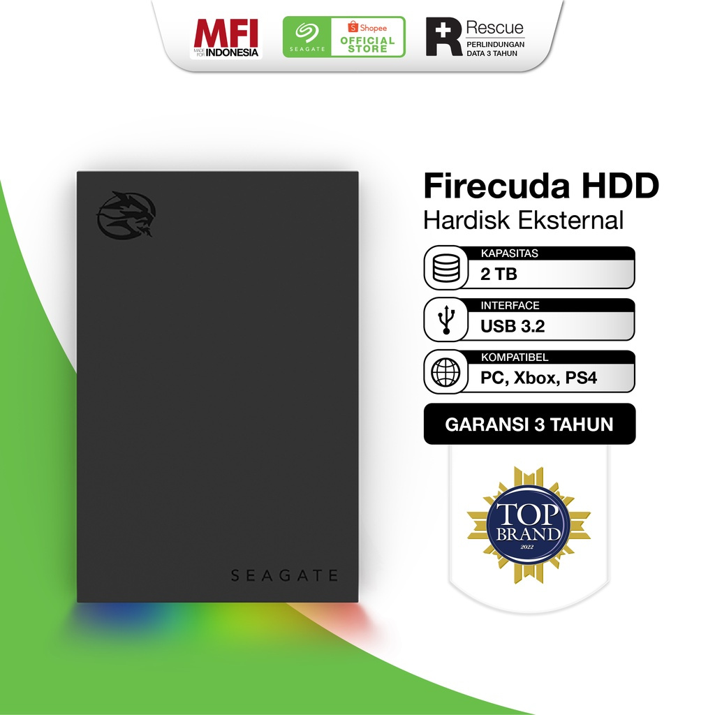Seagate FireCuda Gaming Hard Drive LED RGB - USB 3.2 - 2TB