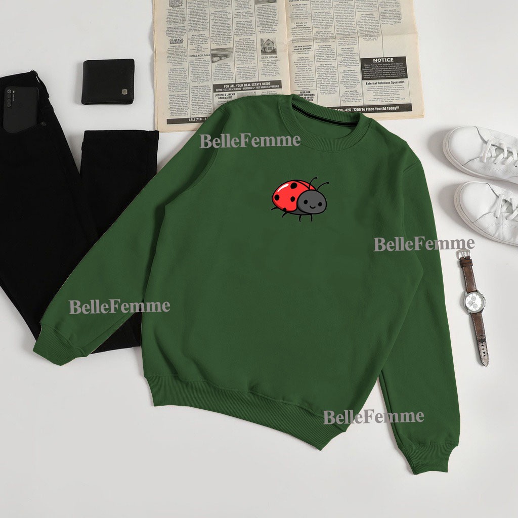 sweater hoodie wanita dewasa ladybug cute l xl xxl jaket suiter cewek jumbo aesthetic suiter kekinia