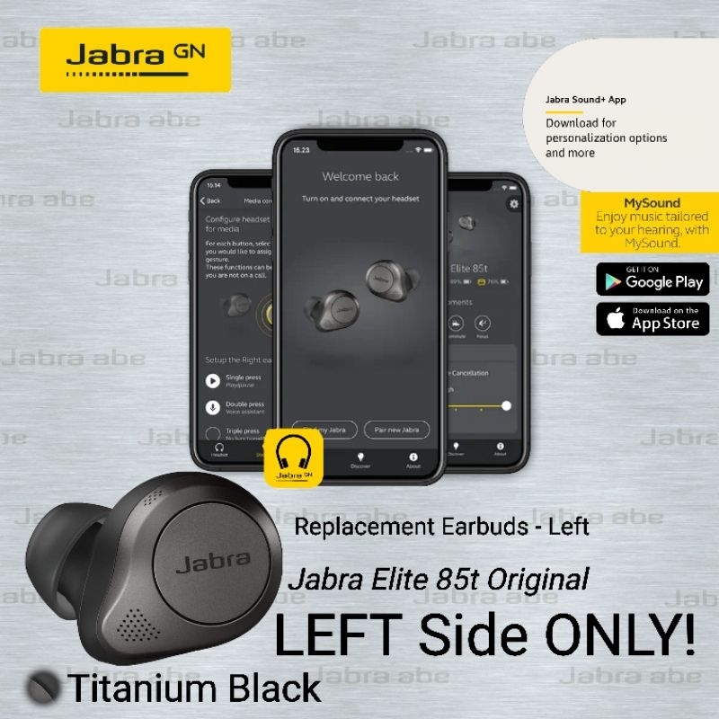 Jabra Elite 85t Original Replacement Earbuds left