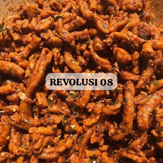 

Usus Ayam Crispy Pedas Daun jeruk