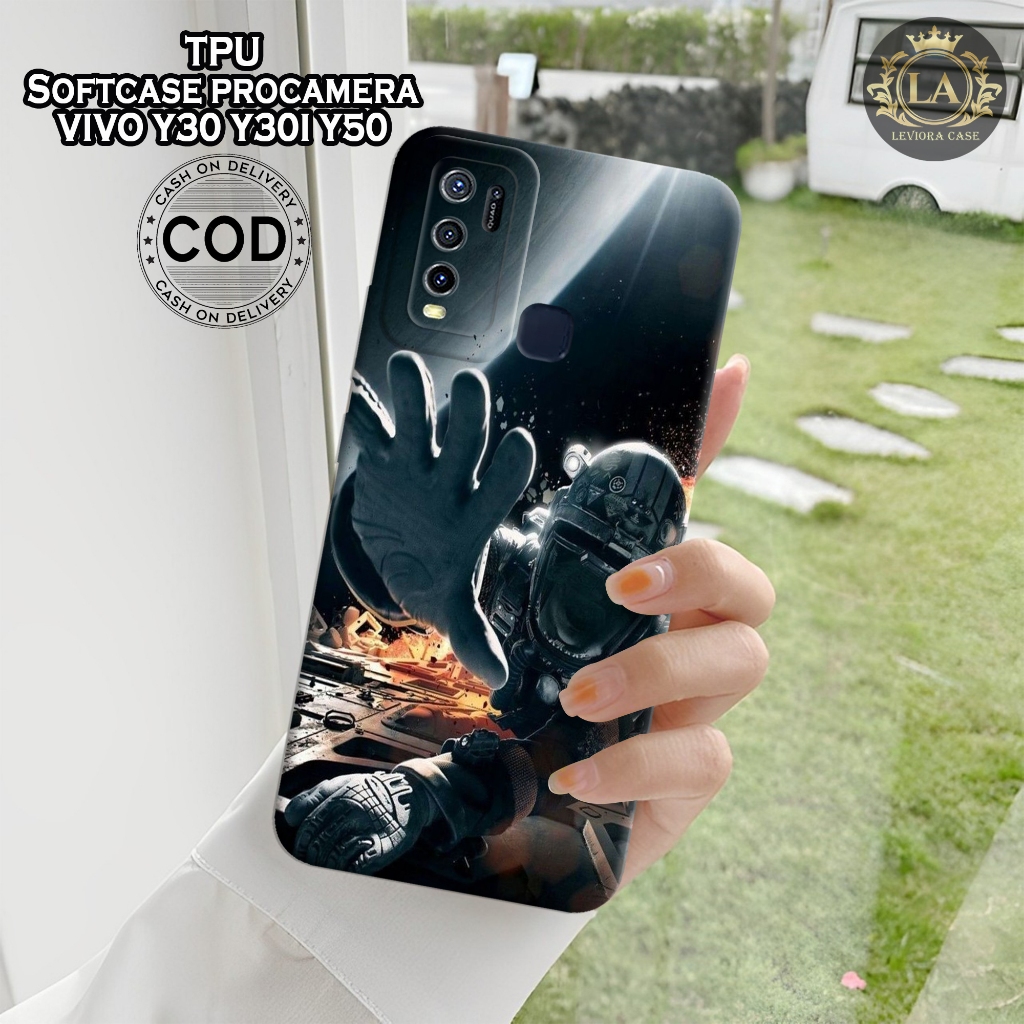 Case VIVO Y30 Y30i Y50 Terbaru - Leviora Case - Fashion Case Astronot - Softcase  VIVO Y30 Y30i Y50 