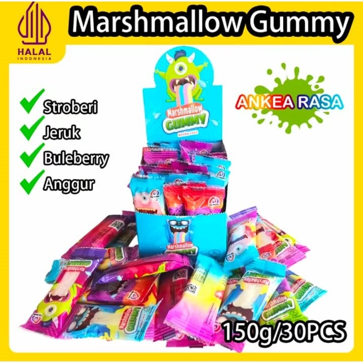 

Tiga domba Marshmallow Monster isi 30 pcs