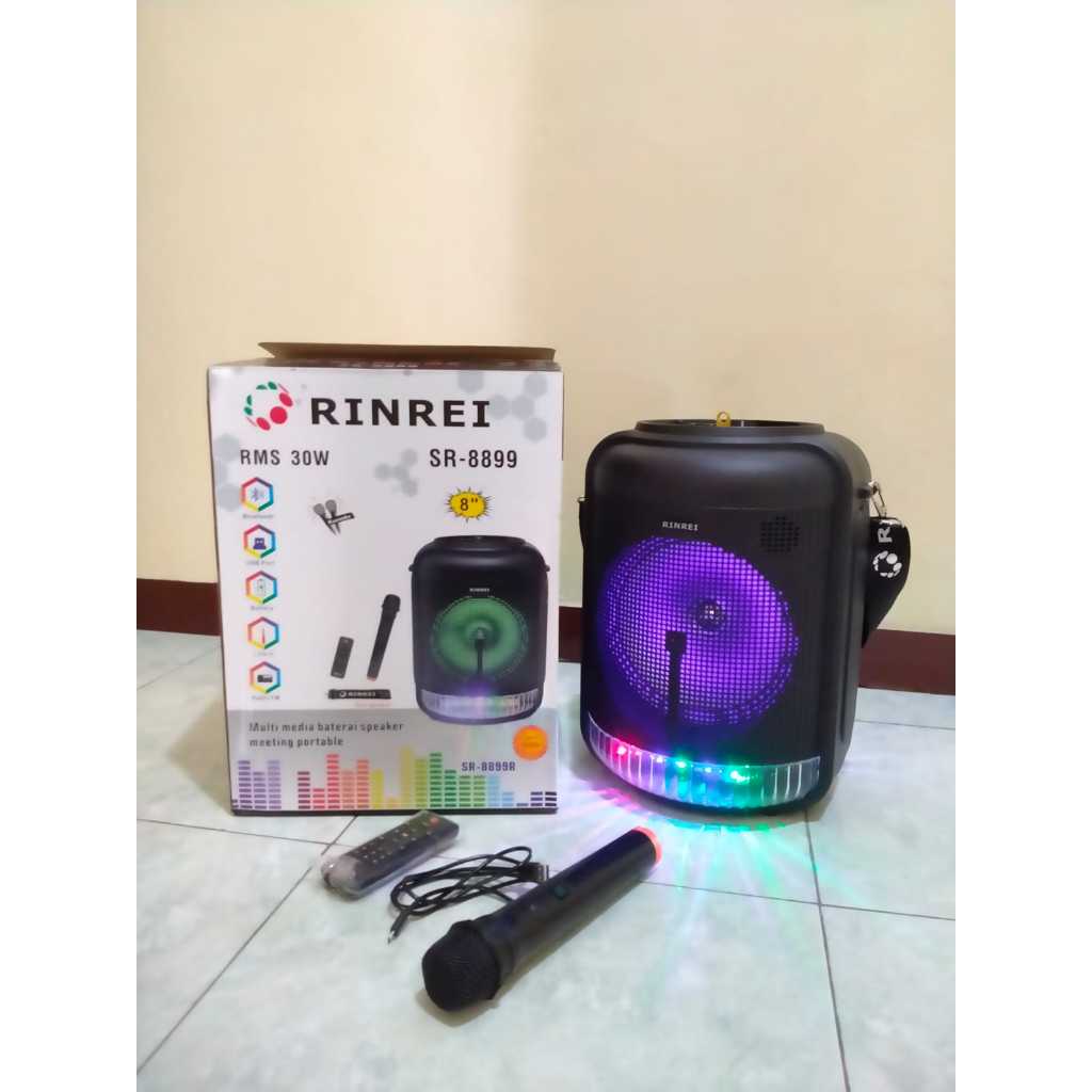 SPEAKER PORTABLE 8" RINREI SR 8899 R / SR8899R