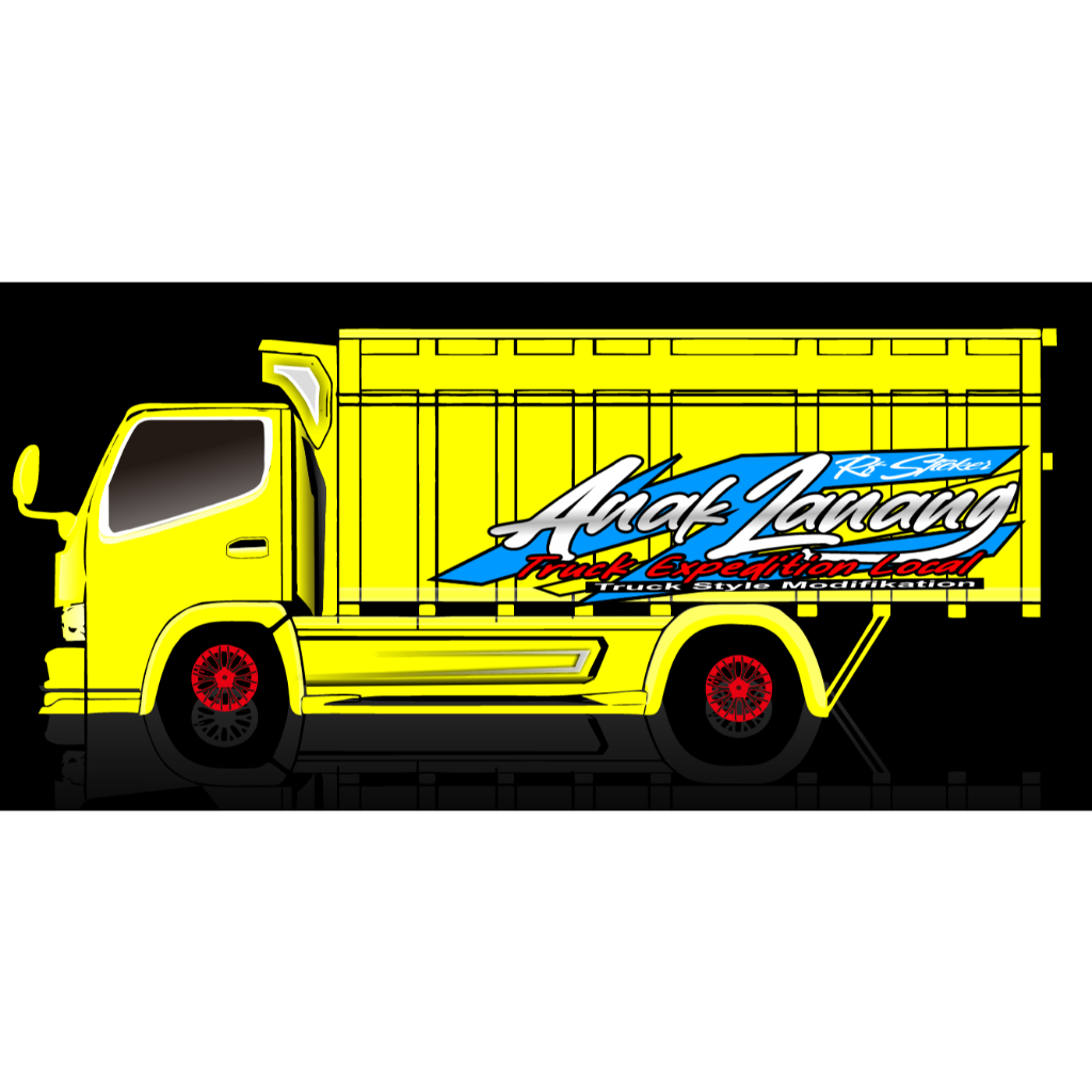 stiker sticker decal bak truk canter giga dutro