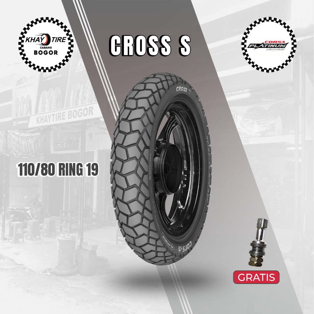 Ban Motor Touring CORSA CROSS S PLATINUM 110/80 Ring 19 Tubeless