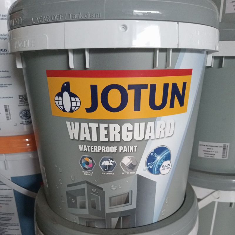 Cat tembok waterproof Jotun Waterguard putih super white 15ltr/18kg