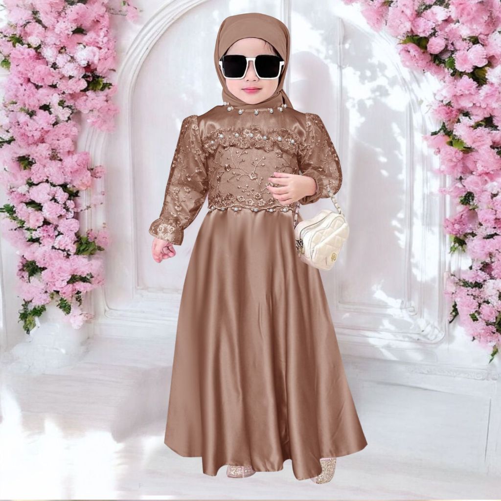 Terlaris Gamis Inara (3-5Tahun)(6-8Tahun)(9-11Tahun) Gamis Anak Perempuan Gaun Anak Perempuan Baju