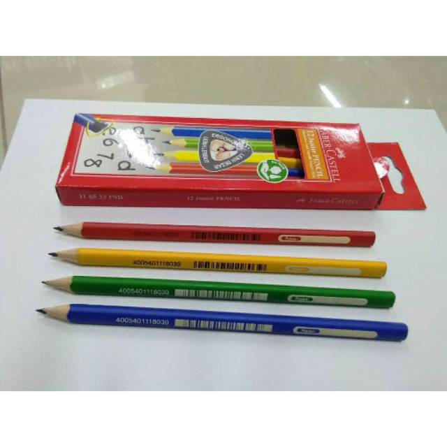 

FABER CASTELL JUNIOR PENCIL (TRIANGLE) pensil segitiga pensil kayu