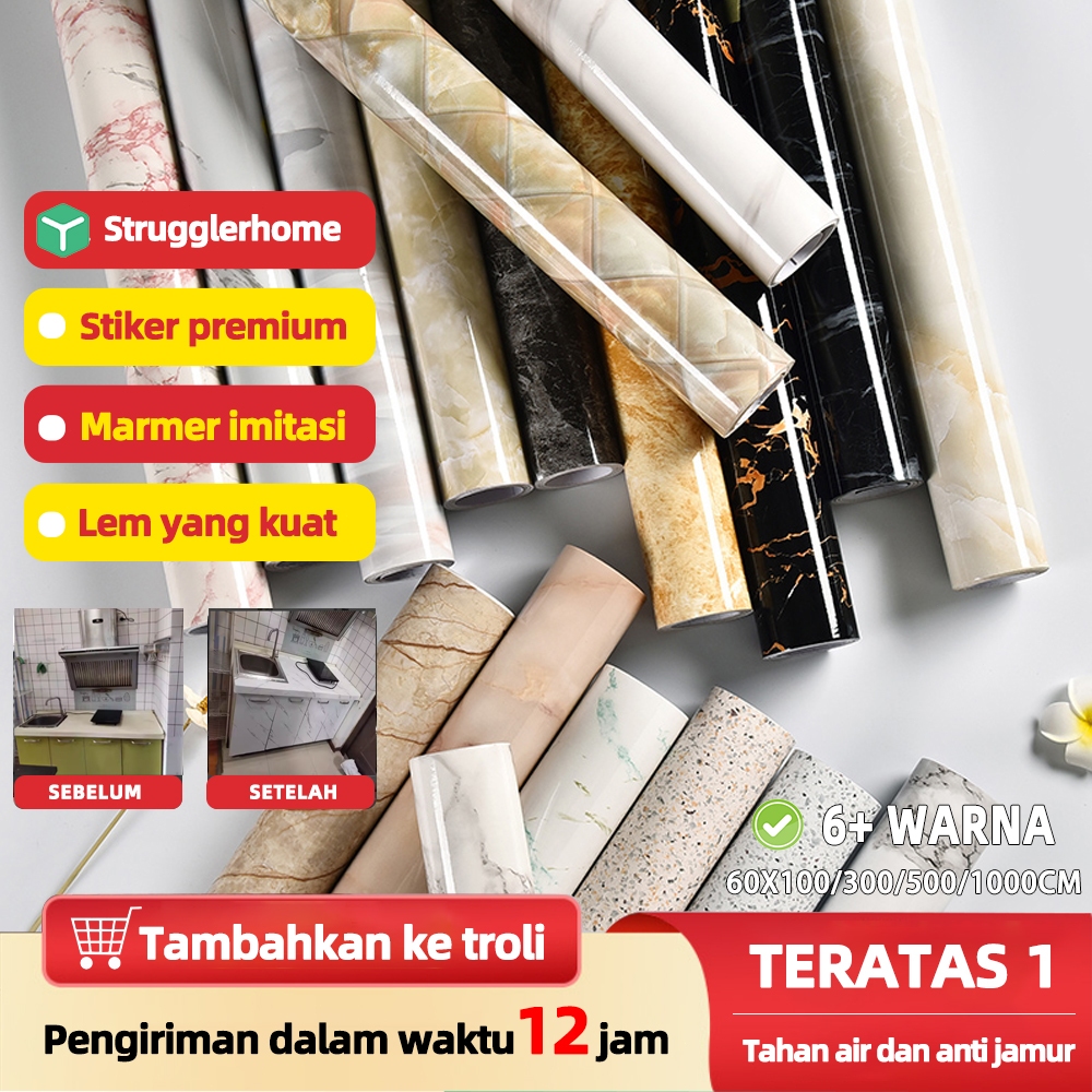 【strugglerhome】stiker dingding dapur anti minyak wallpaper dapur aesthetic wallpaper meja dapur walp