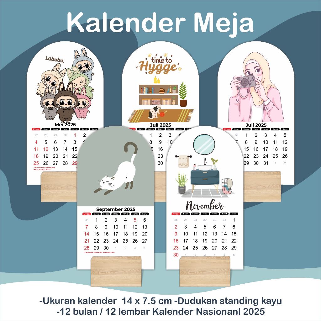 

Kalender meja standing 2025 - desk callendar - kalender mini standing
