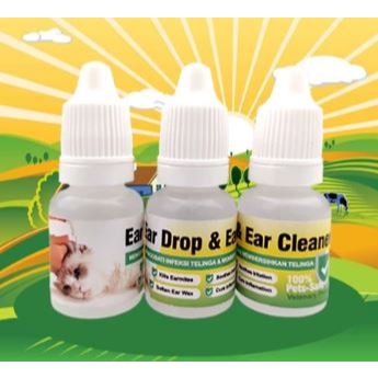 EAR DROP - Obat Tetes Telinga Anjing Kucing Kelinci Radang Telinga Luka Telinga Earmites Telinga Bau