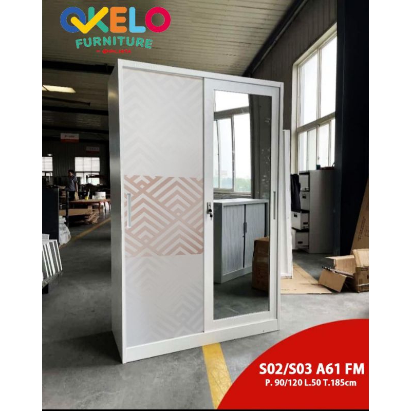 Lemari Besi Sleding 2 Pintu