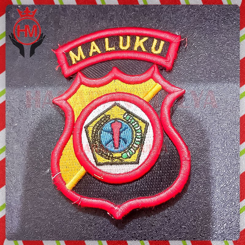 Bordir Polda Maluku Badge Patch Logo Polda Maluku - Harapan Mulya
