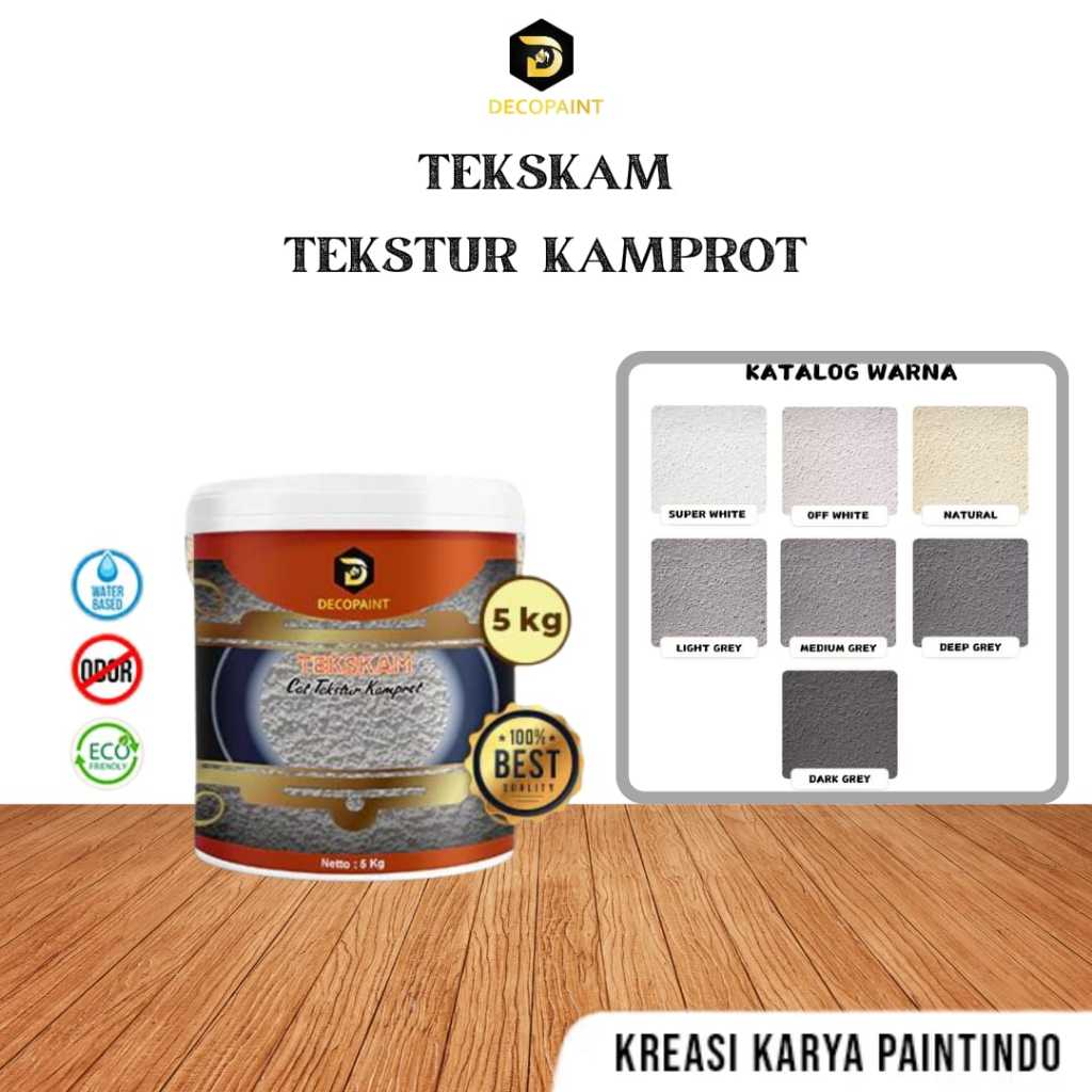 Cat Tekstur Pasir Kamprot | Cat Tekstur Tembok - Tekskam 5Kg