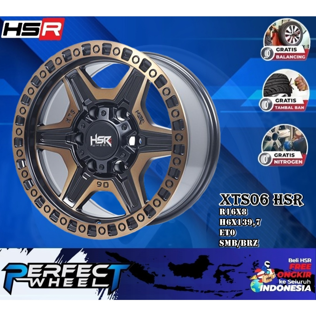 Velg Mobil Phanter Ring 16 Velg Hsr Wheel XTS06 Lebar 8 Gratis Ongkir