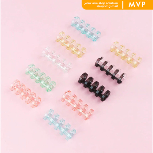 

MVP DIY Creative 5 Ring Binding Binder 360 derajat Ring Binding Warna 5 Hole Soft Pastel Transparan