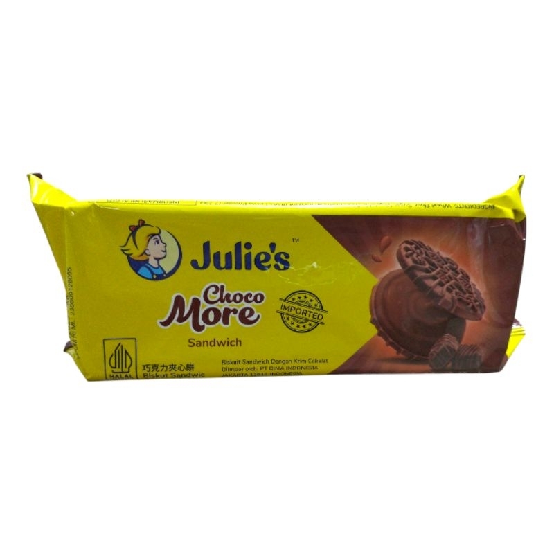 

JULIES BISKUIT SANDWICH KRIM COKELAT 99GR HALAL BPOM