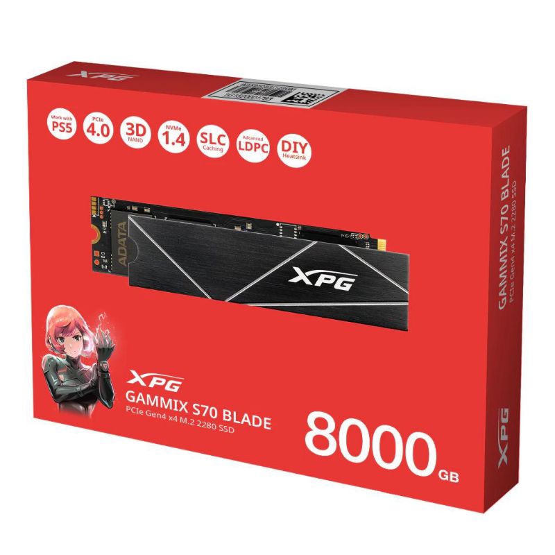 ADATA XPG GAMMIX S70 BLADE 8TB - SSD M.2 PCLIE NVME GEN4