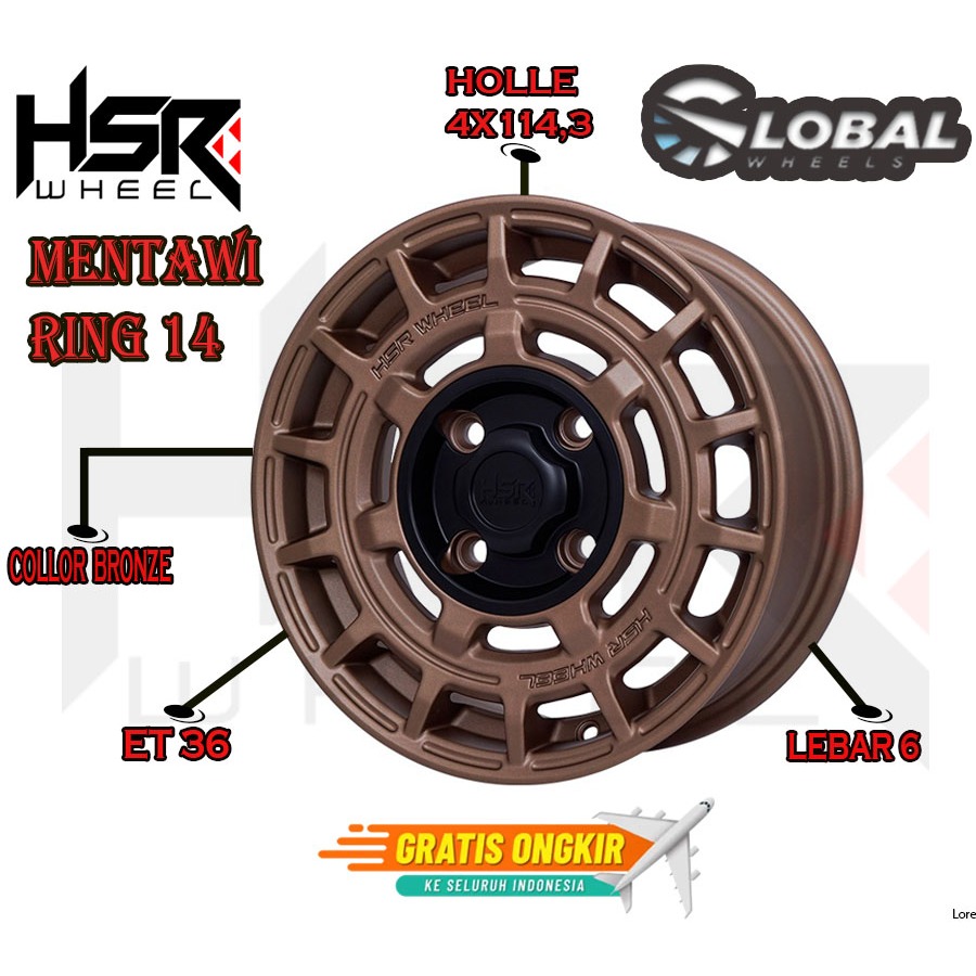 Velg Mobil Racing Ring 14 HSR Mentawai Buat Avanza Xenia Kijang Livina