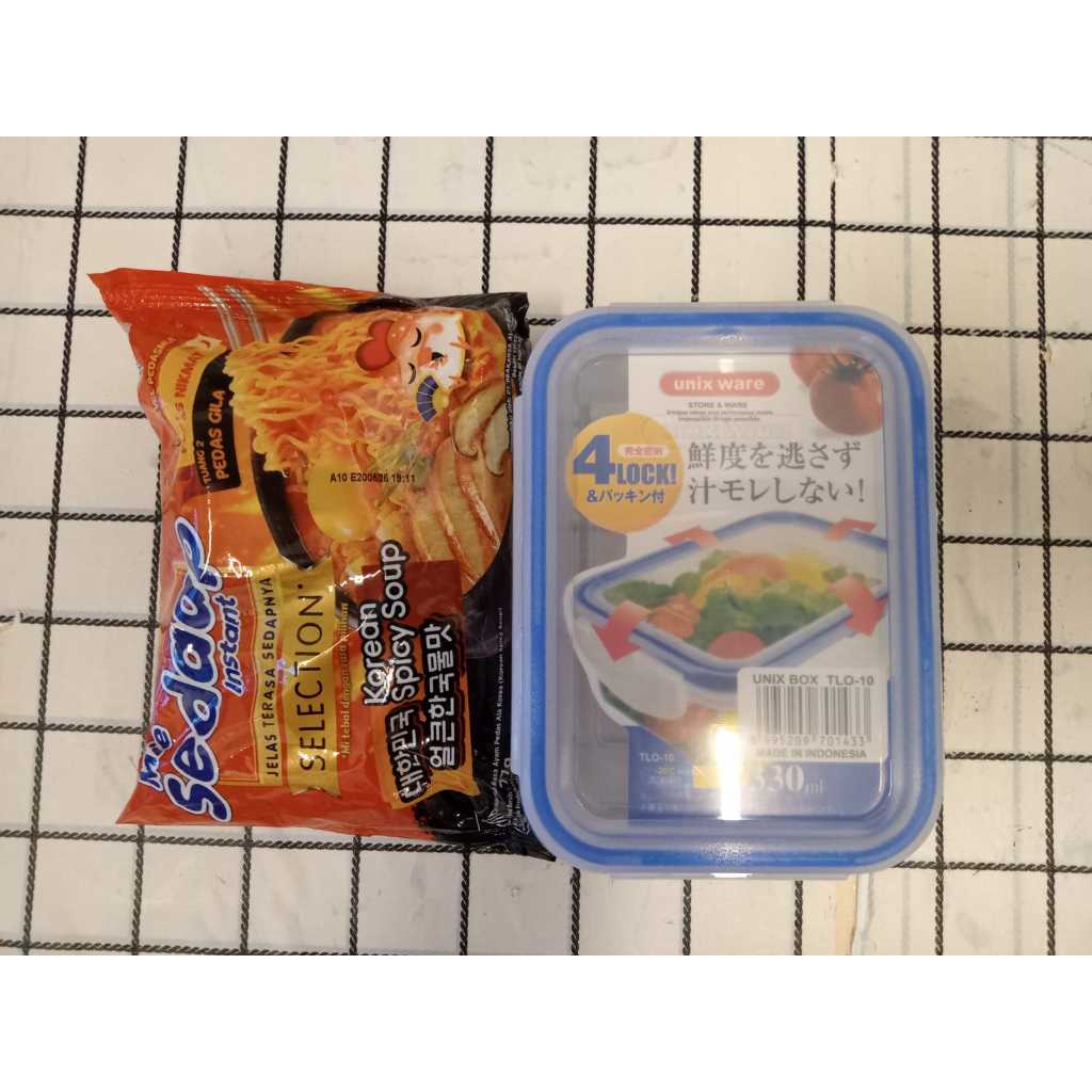 Unix Ware Plastic Case Box Plastik 330ml Kecil Snap Click Klik Kedap Udara Container