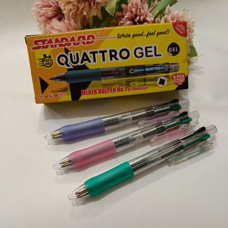 Quattro Gel 4 Color Retractable Gel Pen Standard