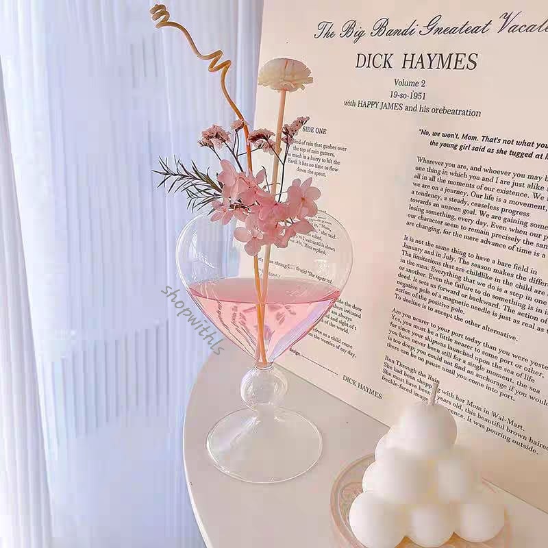 LOVE GLASS/REED DIFFUSER/ Reed Diffuser Cup/Botol Diffuser/Aesthetic Diffuser Glass Cup/Gelas Botol