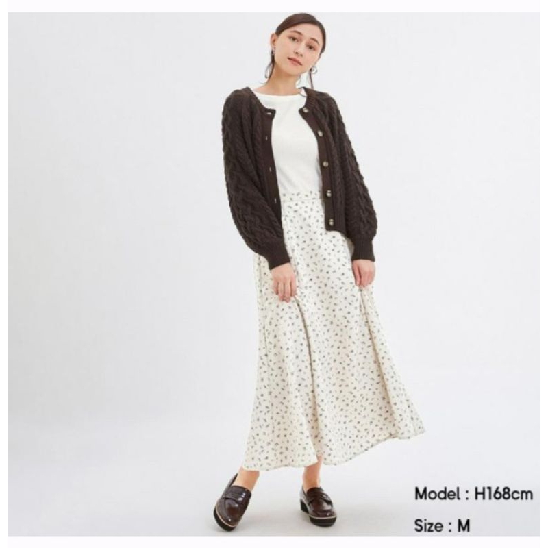 GU FLORAL FLARE SKIRT